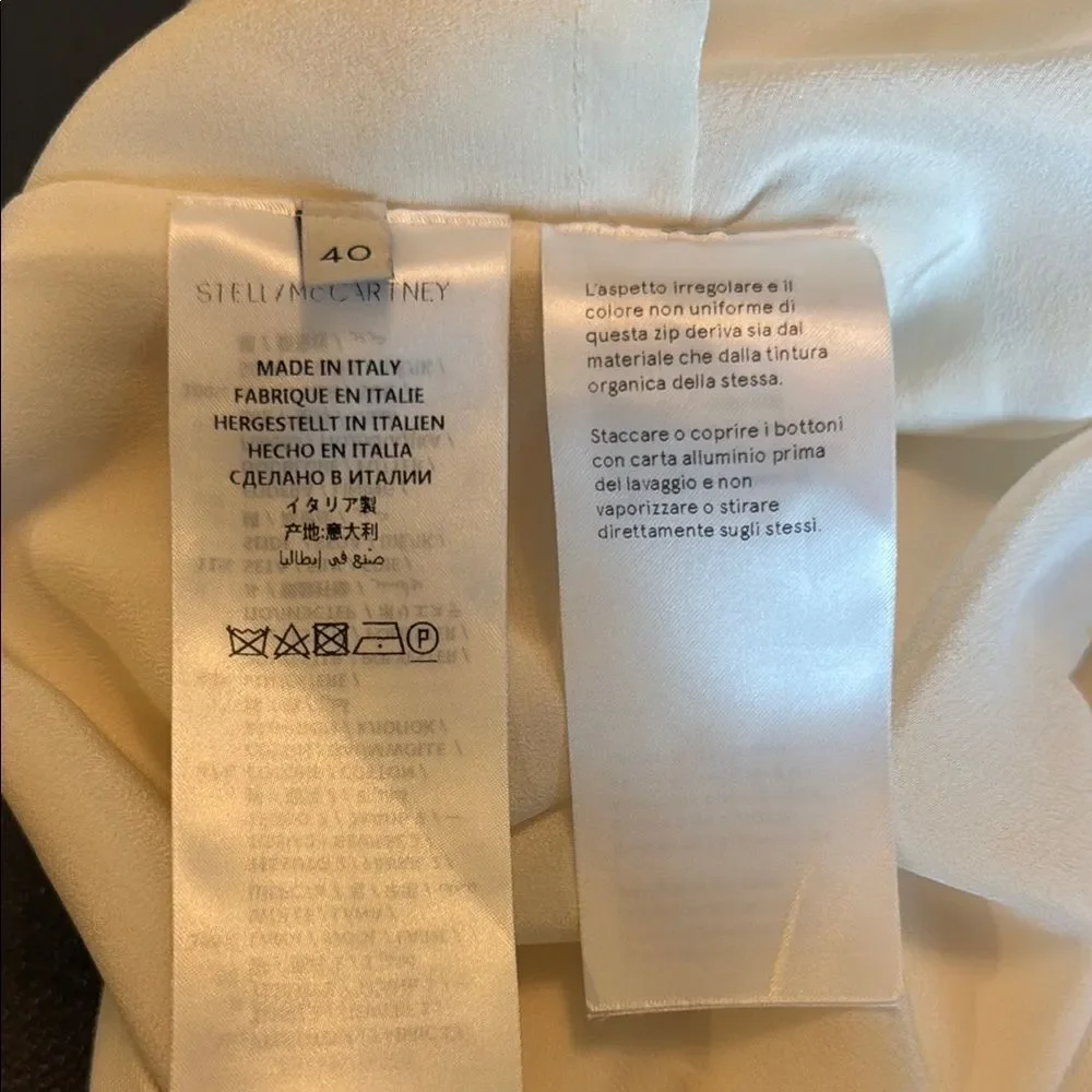 Stella McCartney Ivory Striped Wool-twill Slim Cuffed Pants size 40 - Picture 11 of 13